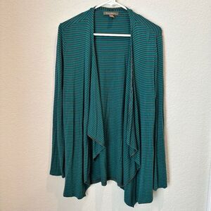 Tommy Bahama Stretchy Jersey Knit Striped Waterfall Cardigan - Size M - EUC